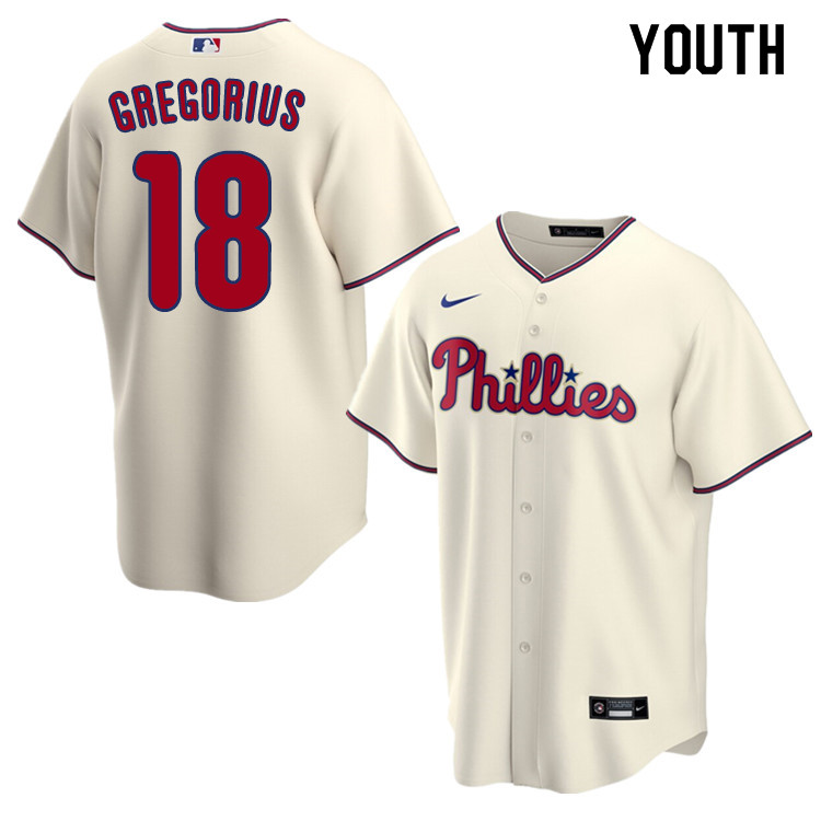 Nike Youth #18 Didi Gregorius Philadelphia Phillies Baseball Jerseys Sale-Cream